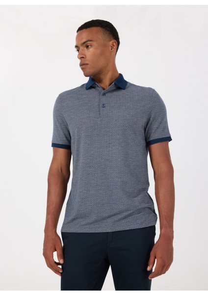 Polo Yaka Lacivert Erkek T-Shirt ACE091252007_LAC