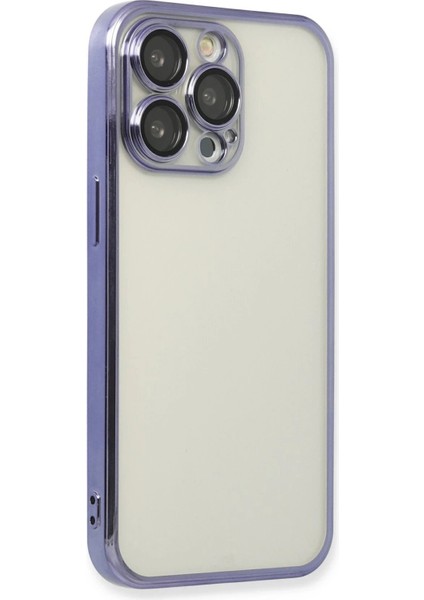 iPhone 13 Pro Kılıf Razer Lensli Silikon - Mor modelleri