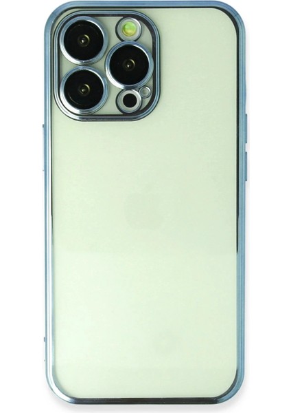 iPhone 13 Pro Kılıf Razer Lensli Silikon - Açık Mavi