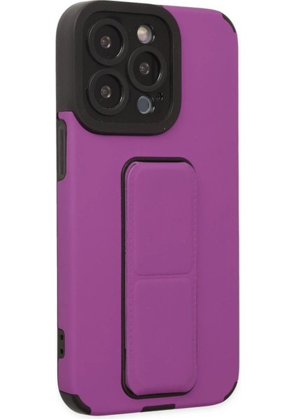 iPhone 13 Pro Kılıf Mega Standlı Silikon - Mor fiyatları