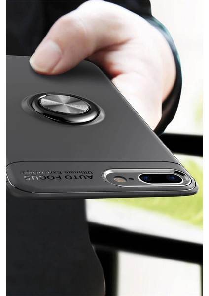 iPhone 7 Plus Kılıf Range Yüzüklü Silikon - Kırmızı modelleri