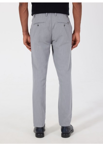 Bağlamalı Bel Normal Paça Slim Fit Gri Erkek Pantolon ACE001252269_GRI indirimleri