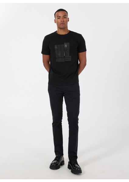 Normal Bel Normal Paça Slim Fit Siyah Erkek Pantolon ACE001252246_SYH