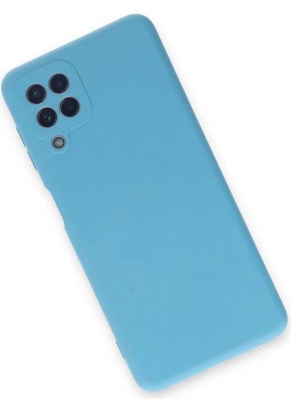 Samsung Galaxy A22 Kılıf Nano Içi Kadife Silikon - Mavi modelleri