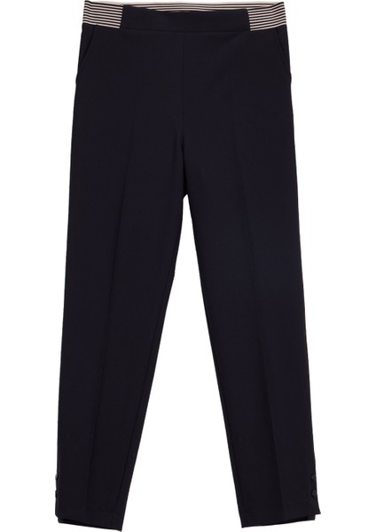 Normal Bel Normal Siyah Kadın Pantolon 25YSL5451