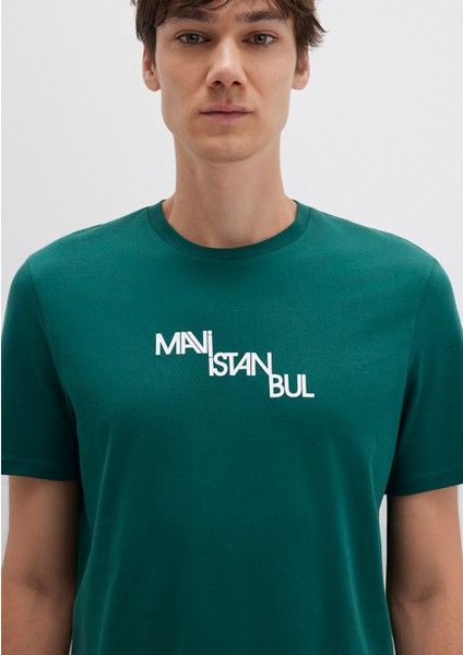 Mavi Istanbul Baskılı Yeşil Tişört 0612274-90960 indirimleri