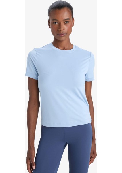 Fit Standart Fit Bisiklet Yaka Sporcu Basic Düz Kısa Kollu Tişört D2296AX25AU