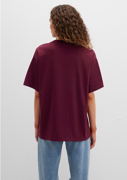 Mavi Logo Baskılı Bordo Tişört 1600843-90705 indirimleri