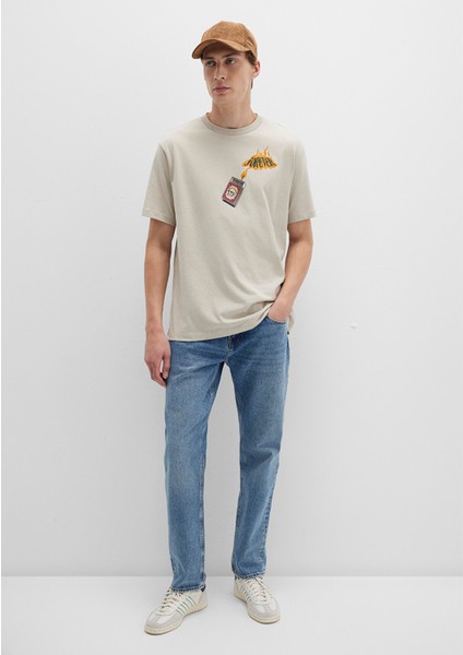 Forever Baskılı Bej Tişört 0612930-70322 fiyatları