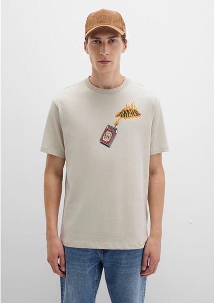 Forever Baskılı Bej Tişört 0612930-70322 modelleri