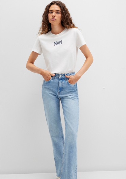 Mavi Logo Baskılı Ekru Tişört 1613412-70057 fiyatları