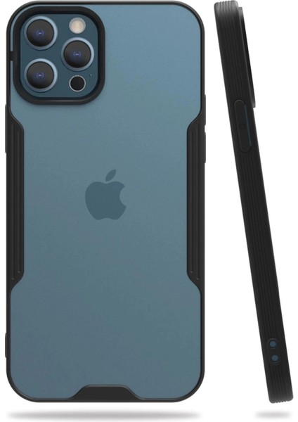 iPhone 12 Pro Max Kılıf Platin Silikon - Siyah