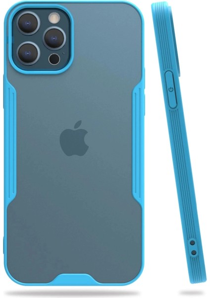 iPhone 12 Pro Max Kılıf Platin Silikon - Mavi