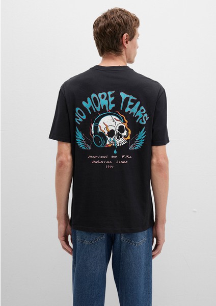 Kurukafa Baskılı Siyah Tişört 0612842-900 indirimleri