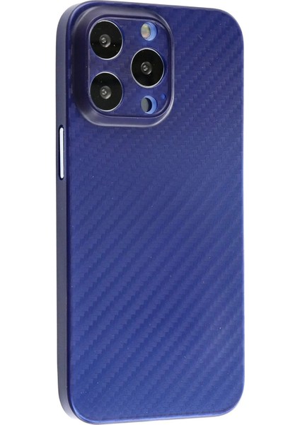 iPhone 13 Pro Kılıf Karbon Pp Silikon - Mavi modelleri