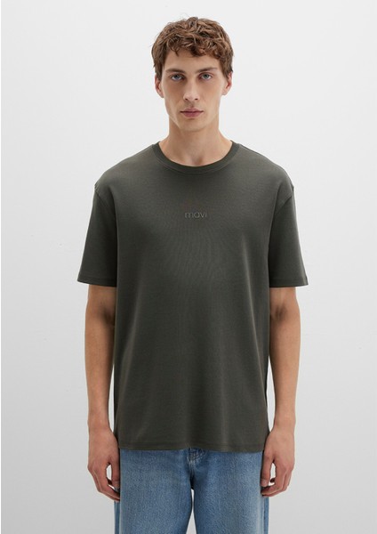 Mavi Logo Haki Basic İnterlok Tişört 0613102-71553 fırsatları