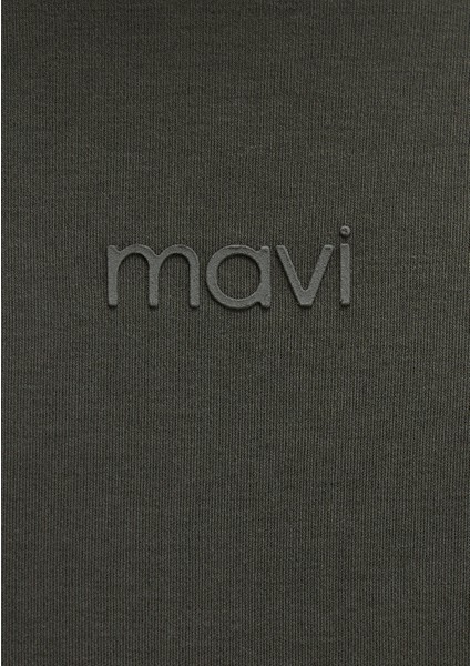 Mavi Logo Haki Basic İnterlok Tişört 0613102-71553