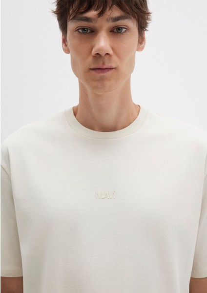 Mavi Logo Ekru Basic Tişört 0613093-70134 indirimleri
