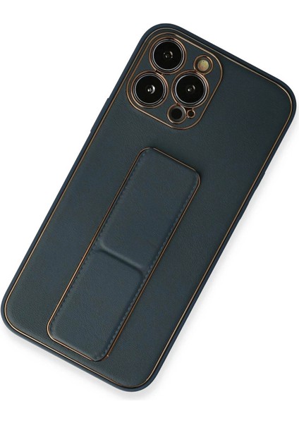 iPhone 13 Pro Kılıf Coco Deri Standlı Kapak - Mavi fiyatları
