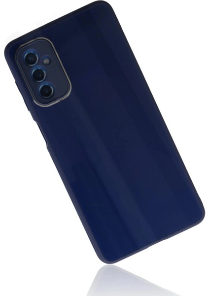 Samsung Galaxy M52 5g Kılıf Glass Kapak - Lacivert fiyatları