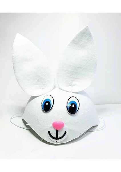 Bfs Nessiworld Beyaz Renk Kulaklı Tavşan Şapkası Hayvan Şapkası