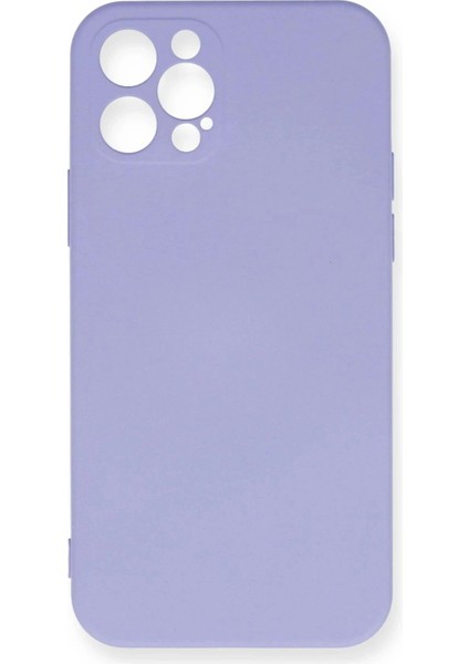 iPhone 12 Pro Max Kılıf Nano Içi Kadife Silikon - Lila