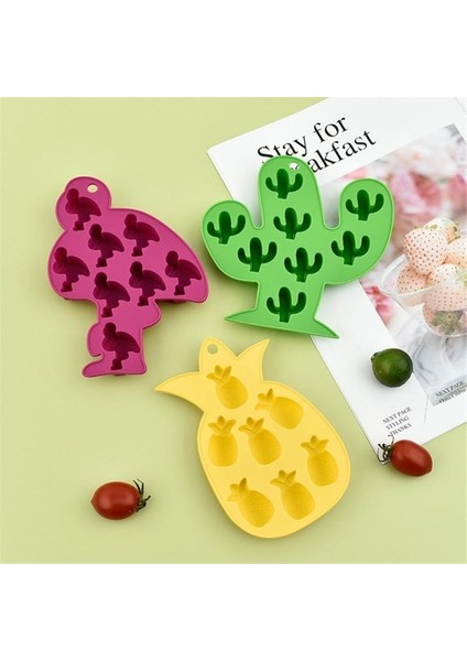 B01 Ayı Küçük Silikon Buz Tepsisi Kaktüs Ananas Şekli Buz Kalıp Karikatür Buz Küpü Makinesi Buz Küpü Tepsileri Buz Küpü Kalıp Mutfak Aksesuarları (Yurt Dışından) fiyatları