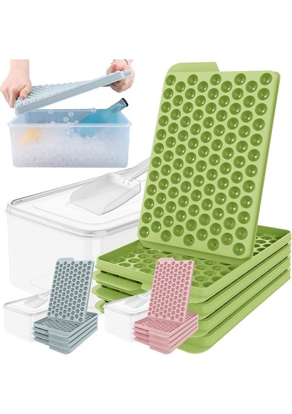 1 Adet Buz Küpü Tepsisi Yuvarlak Buz Küpü Tepsileri Mini Buz Topu Makinesi Kapaklı Küre Buz Küpü Kalıp Soğutma Kokteyl Çay Soğuk Içecek 2023 Yaz (Yurt Dışından)