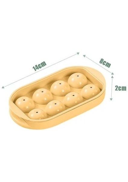 14X8X2 Cm-Sarı Silikon Buz Küpü Kalıp Izgı Bpa Içermeyen Buz Küpü Makinesi Kapaklı Esnek Silikon Buz Küpü Tepsisi Mutfak Aletleri Mutfak Aksesuarları (Yurt Dışından)