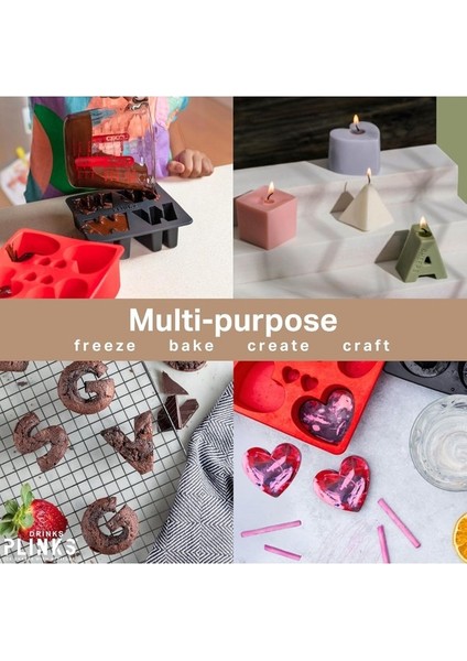 Büyük M Harfli Silikon Buz Küpü Tepsisi - Dondurma, Pişirme ve Üretim Için Monogram Şekilli Buz Küpü Kalıbı - Özel Harflerle Kokteyller ve Için Kişiselleştirilmiş Buz Küpü Ka (Yurt Dışından) modelleri