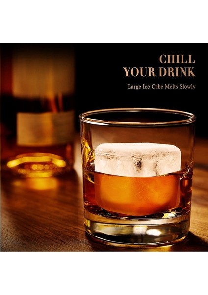 Kapaklı Büyük Buz Küpü Tepsisi, 2,2 Inç Büyük Buz Küpü Tepsileri, Istiflenebilir Kare Buz Küpü Tepsisi, Kolay Çıkarılan ve Bpa Içermeyen, , Kokteyller, Bourbon, Erkekler Için Yu (Yurt Dışından) fiyatları