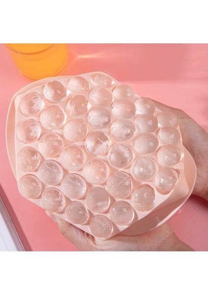 Mavi Buz Küpü Tepsileri Dondurucu Buz Topu Makinesi Kalıp Mini Daire Yuvarlak Buz Küpü Kalıp Kapaklı Kokteyl Çay Kahve Tepsisi Yapma (Yurt Dışından) modelleri