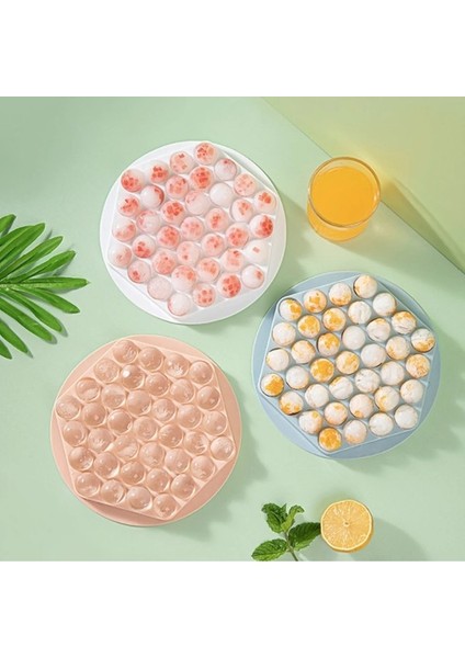 Mavi Buz Küpü Tepsileri Dondurucu Buz Topu Makinesi Kalıp Mini Daire Yuvarlak Buz Küpü Kalıp Kapaklı Kokteyl Çay Kahve Tepsisi Yapma (Yurt Dışından) fırsatları