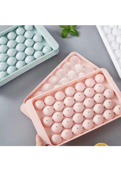 Mavi Buz Küpü Tepsileri Dondurucu Buz Topu Makinesi Kalıp Mini Daire Yuvarlak Buz Küpü Kalıp Kapaklı Kokteyl Çay Kahve Tepsisi Yapma (Yurt Dışından) indirimleri