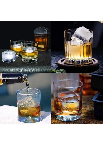 Kapak Yok-4plaid 1 Adet 4/6/8/15 Izgara Büyük Buz Kalıbı Kalıp Dev Jumbo Büyük Gıda Sınıfı Silikon Buz Küpü Kare Tepsi Kalıp Dıy Buz Yapım Makinesi Buz Küpü Tepsisi (Yurt Dışından) fırsatları