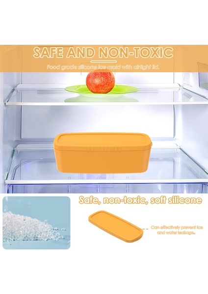 Buz Küpü Tepsisi Serbest Bırakılması Kolay Büyük Buz Küpü Kalıp Kapaklı ve Saklama Kutusu Içecekler Için Silikon Verimli Buz Küpü Yapımcısı Kalıp (Yurt Dışından) fiyatları