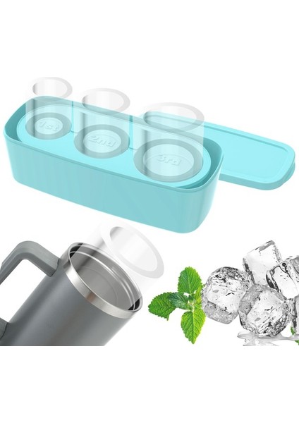 Buz Küpü Tepsisi Serbest Bırakılması Kolay Büyük Buz Küpü Kalıp Kapaklı ve Saklama Kutusu Içecekler Için Silikon Verimli Buz Küpü Yapımcısı Kalıp (Yurt Dışından) modelleri