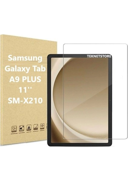 Teknetstore Samsung Galaxy Tab A9+ Plus 11 Inç Nano Kırılmaz Ekran Koruyucu Şeffaf Cam Tam Uyumlu SM-X210 (Yurt Dışından)