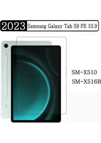 Samsung Galaxy Tab S9 Fe 10.9 Inç Nano Kırılmaz Ekran Koruyucu Şeffaf Cam Tam Uyumlu SM-X510 (Yurt Dışından)