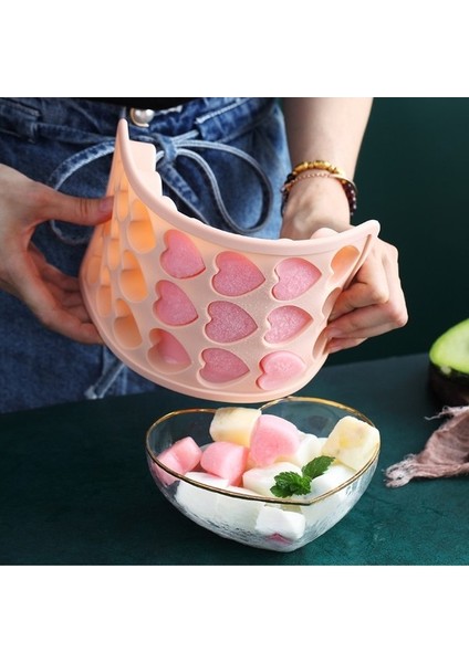 Pembe 24 Izgara Silikon Buz Küpü Tepsi Buz Küpü Yapımcısı Kapaklı Konteynerler Küp Izgara Kalıp Buz Tepsisi Kapaklı Buz Kalıbı Silikon Kalıp (Yurt Dışından) fırsatları