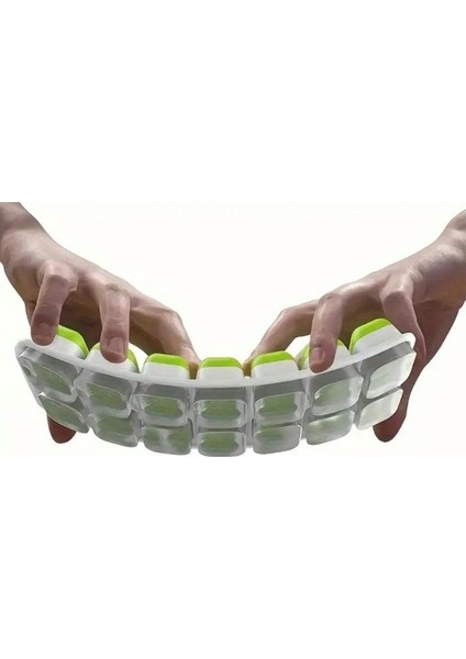 Buz Küpü Tepsisi Kolay Çıkarılabilir Silikon ve Esnek 14 Buz Küpü Tepsisi Sızdırmaz Çıkarılabilir Kapak 2 Adet (Yurt Dışından)