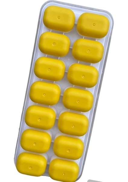 Buz Küpü Tepsisi Kolay Çıkarılabilir Silikon ve Esnek 14 Buz Küpü Tepsisi Sızdırmaz Çıkarılabilir Kapak 2 Adet (Yurt Dışından) modelleri