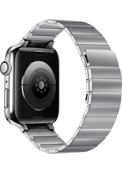 Mobaxaksesuar Apple Watch 38MM 40MM 41MM 1/2/3/4/5/6/se/7/8 Kordon Mıknatıslı Baklalı Metal Kordon (Yurt Dışından)