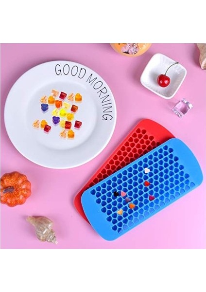 2 Adet Buz Küpü Tepsisi 150 Izgaralı Mini Silikon Buz Küpü Tepsileri Kalp Şekilli Buz Küpü Kalıpları, , Kokteyl, Süt, Meyve Suyu, Çikolata Için Bpa Içermeyen ve Kolay Çıkarılan Yurt (Yurt Dışından) indirimleri
