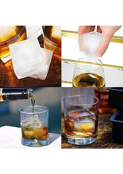 6 Hücre 1 Adet 4/6 Izgara Topu Büyük Kare Buz Küpü Kalıp Siyah Silikon Buz Küpü Makinesi Dondurucu Içecekler Için Yeniden Kullanılabilir Dıy Buz Küpü Tepsisi Şarap Yurt Dışınd (Yurt Dışından) indirimleri