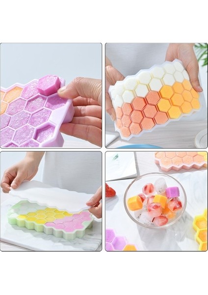 18 Izgaralar Pembe 12/48/60 Izgaralar Buz Küpü Tepsi Plastik Buz Küpü Makinesi Küre Kalıp Kokteyl Suyu Buz Küpü Tepsisi Kapaklı Mutfak Aracı (Yurt Dışından) indirimleri