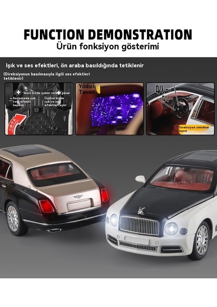1:24 Bentley Mushan Alaşımlı Araba Modeli Oyuncak (Yurt Dışından) modelleri