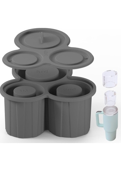 30-40OZ Tumbler Bardak Için Buz Küpü Tepsisi, 3 Adet Silikon Silindir Buz Kalıbı, Buzlu Içecek, Meyve Suyu, , Kokteyl, Yaz Hediyeleri Buz Küpü, Gıda Sınıfı Silikon, Kullanımı Yurt (Yurt Dışından)