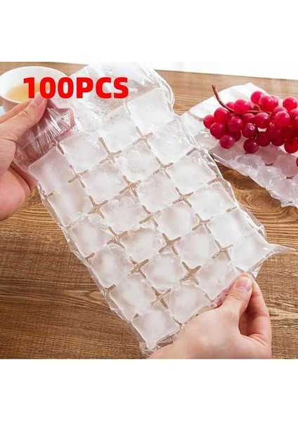 80 Adet 10-100 Adet Tek Kullanımlık Buz Yapma Torbaları Dondurma Makinesi Buz Küpü Çantası Kendinden Contalı Buz Yapma Yaz Için Dıy Içme Buz Küpü Tepsisi Kalıp (Yurt Dışından)