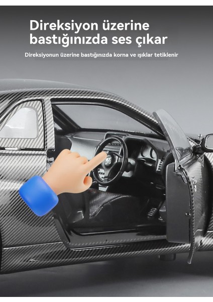 1:24GTR-R34 Karbon Fiber Versiyonu Alaşım Araba Modeli (Yurt Dışından) fiyatları